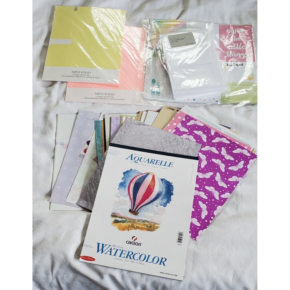 Scrapbooking Paper and Envelopes Flamingo Butterfly Pattern Texture Colors Folio